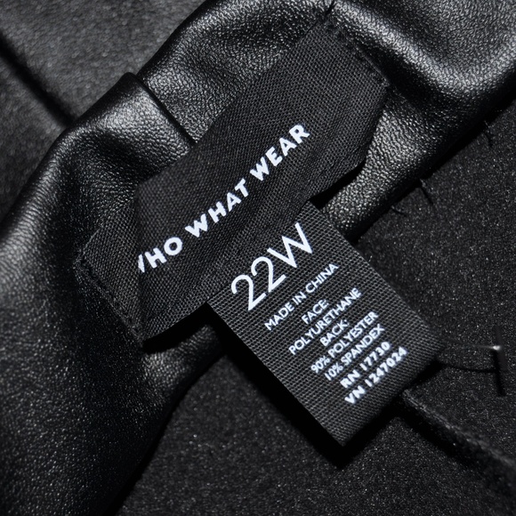 New WWW Black Faux Leather Crop Flare Pants [B6] - Picture 6 of 8